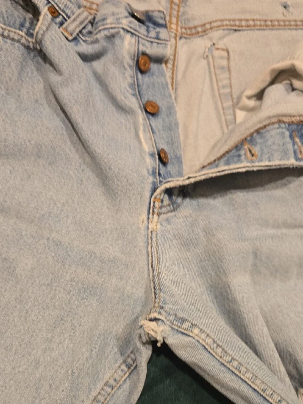 GAP Light Blue Original Fit Distressed Jeans